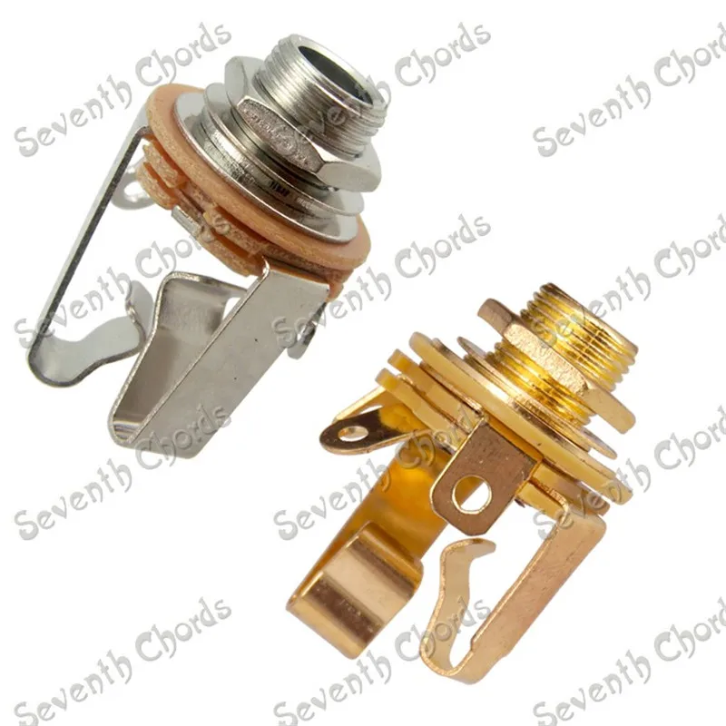 10 Pcs 1/4" Stereo Input Jack Plug Socket For Electric Guitar Bass