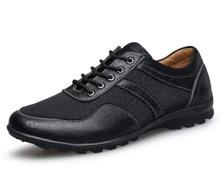 Большие размеры 37-48; дышащие мужские повседневные кожаные туфли; Роскошные Брендовые мужские туфли на плоской подошве из сетчатого материала для лета; sapatos masculino; M434 - Цвет: Черный