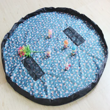 

Portable Kids Toys Storage Bags Children Play Mat For Toys Organizer Bin Boxes Outdoor Picnic Ground Mat
