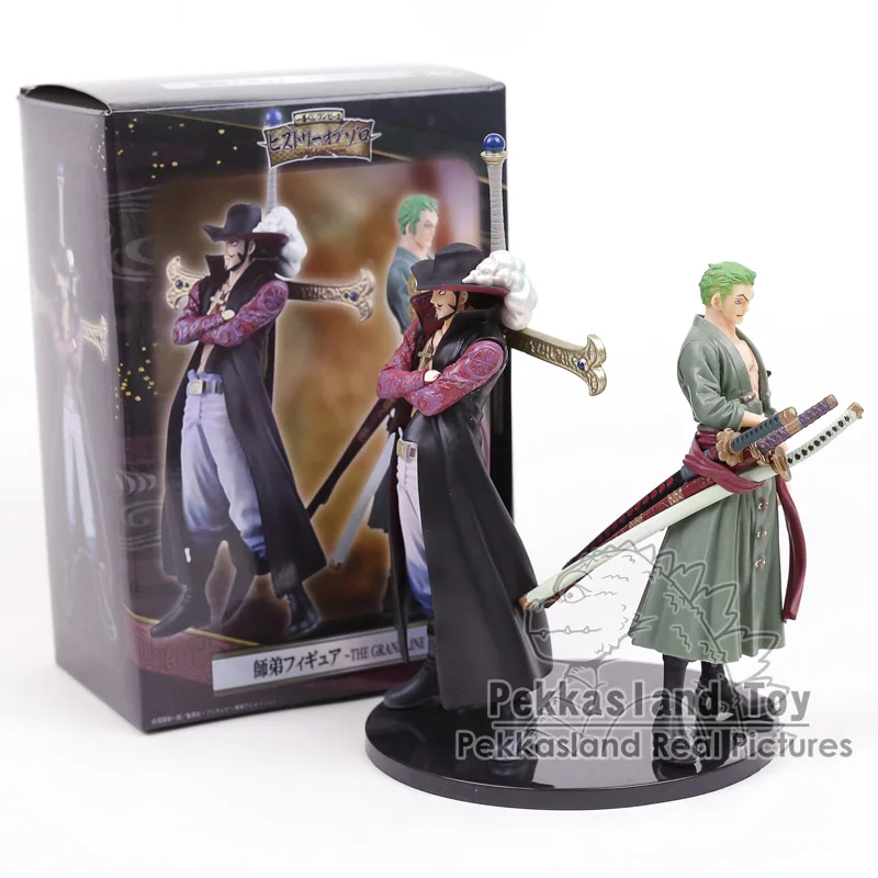

Anime One Piece Roronoa ZoroVS Dracule Mihawk PVC Figures Collectible Model Toys 2pcs/set 16~17CM