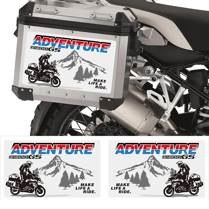 

Motorcycle Decal Sticker Waterproof Reflective Aluminum alloy Travelled box Luggage Trunk Side case For BMW R1200GS GS ADV