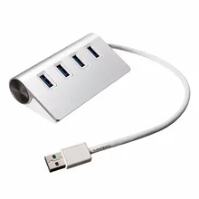 De alta Velocidad de 4 Puertos USB 3.0 Hub USB Divisor Hub de Aluminio Portable para Apple Para Macbook Air PC Portátil