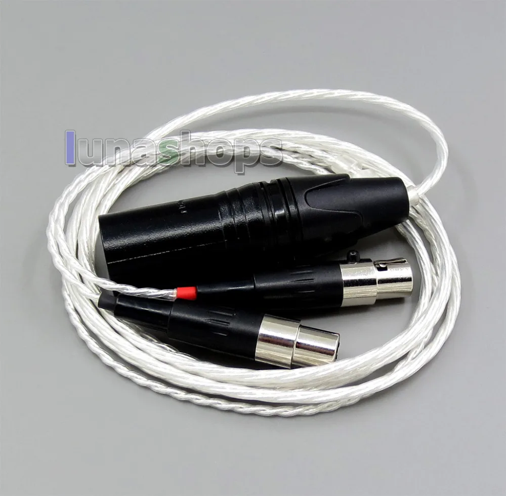 1,5 м 4pin XLR балансный 4*100 ядер OCC Чистая Посеребренная кабель для наушников Audeze LCD-3 LCD3 LCD-2 LCD2 LN006163