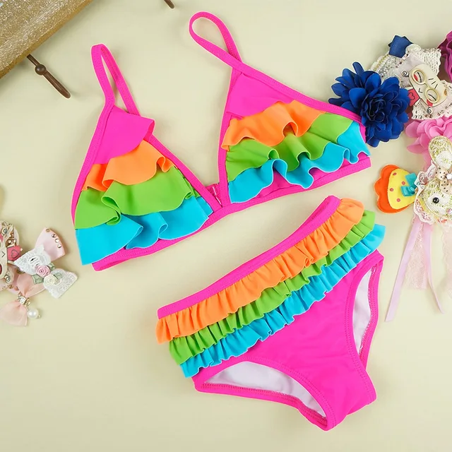 Best Price Summer New Children's Swimwear Two Pieces Swimwear Rainbow Color Bikini Girls Bathing Suits Baby Kids Swimming Suit Best Price Summer New Children's Swimwear Two Pieces Swimwear Rainbow Color Bikini Girls Bathing Suits Baby Kids Swimming Suit