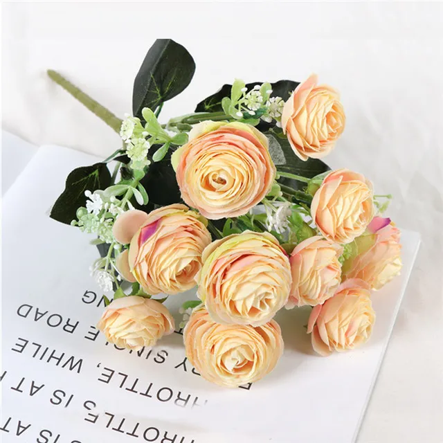 Real Touch Silk Artificial Flowers Rose Hand Feel Felt Simulation