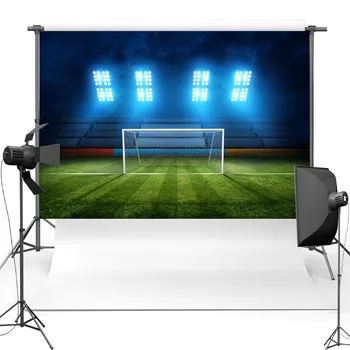 

Football Field Vinyl Photography Background For Children Stadium New Fabric Polyester Backdrops For Baby Photo Studio lv238