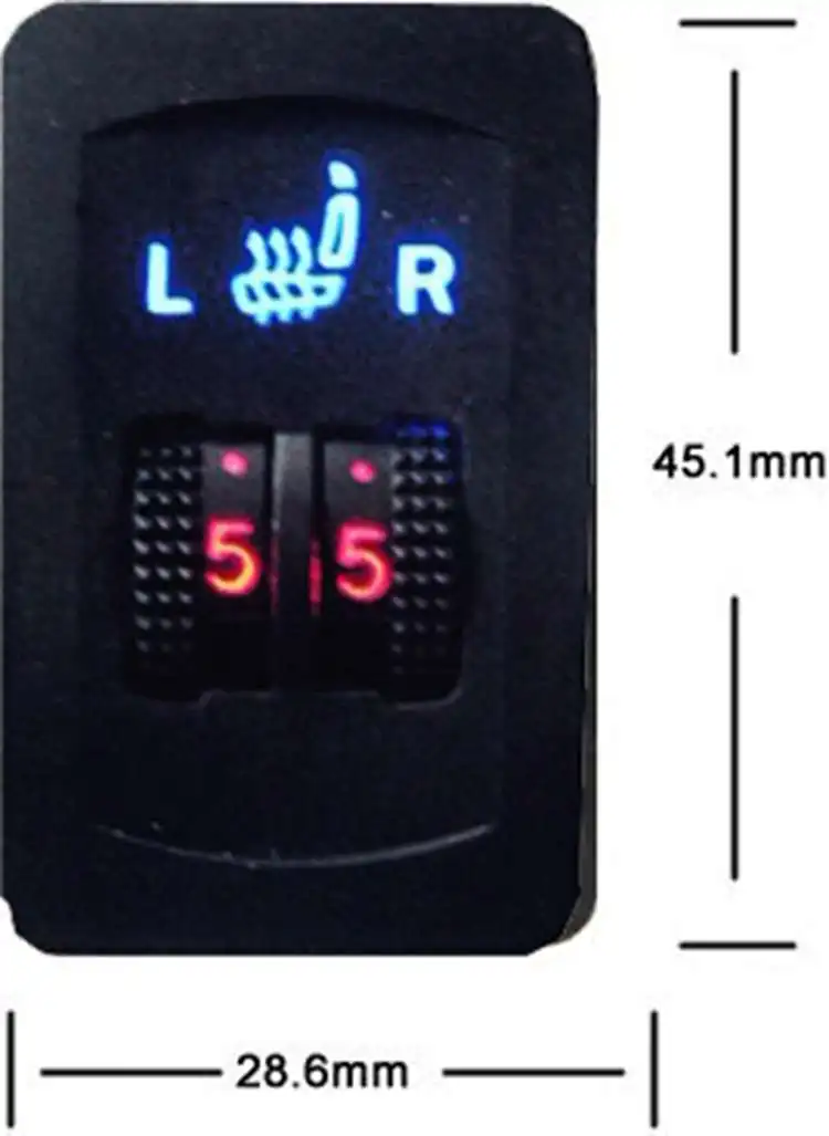 Универсальный только переключатель 2 сиденья Подогрев модификация systseat Подогрев сиденья для теплого автомобильного сиденья Подушка, автомобильный переключатель универсальный 12 В