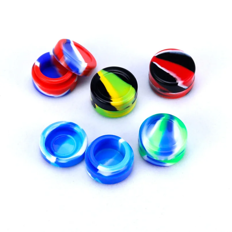 

50pcs Silicone Weed Storage Jar 5ML non stick Portable Silicone Container For butane Wax Oil dab bho hash dary herb