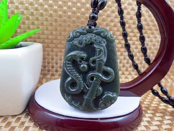 

beautiful Hetian jade zodiac snakes pendants free beads free shipping