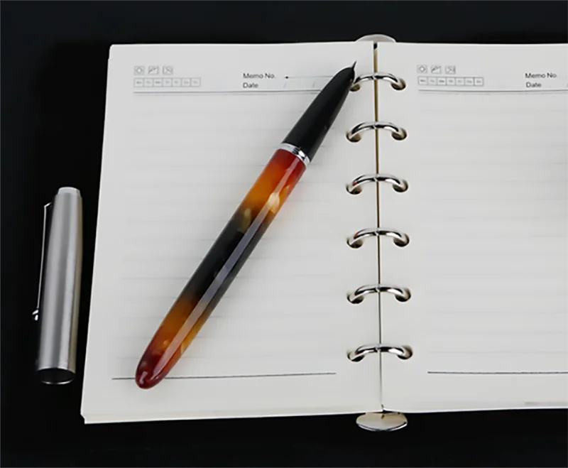 Tampa de Aço Inoxidável de Cristal de Resina Escrita a Tinta para o Office Pen para o 3 Pcs Jinhao Caneta Acrílica Cor Extra Fine Nib 0.38 Milímetros Suave Office 10 de Cristal de Resina Acrílica Cor Extra