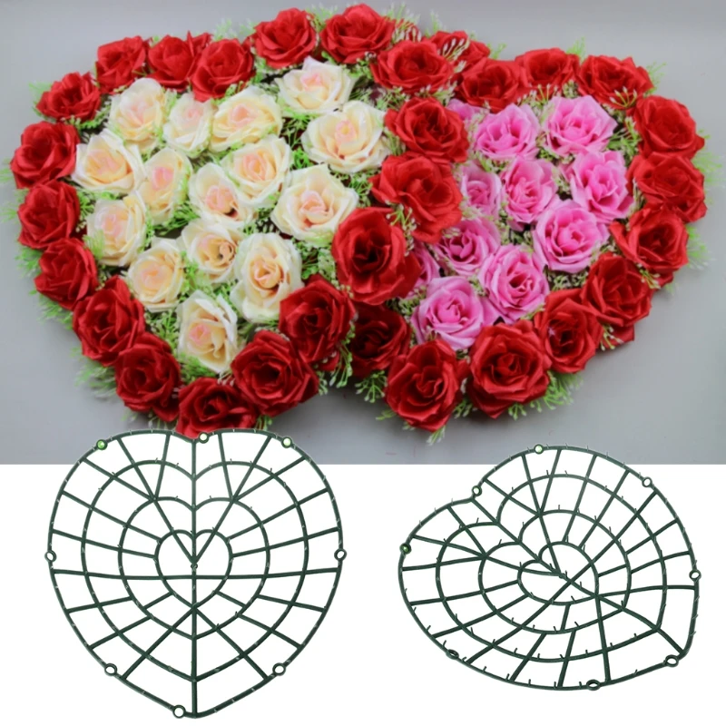 

Heart Shape Artificial Flower Plastic Panel Frame Holder DIY Wedding Party Decor Party & Holiday DIY Decorations