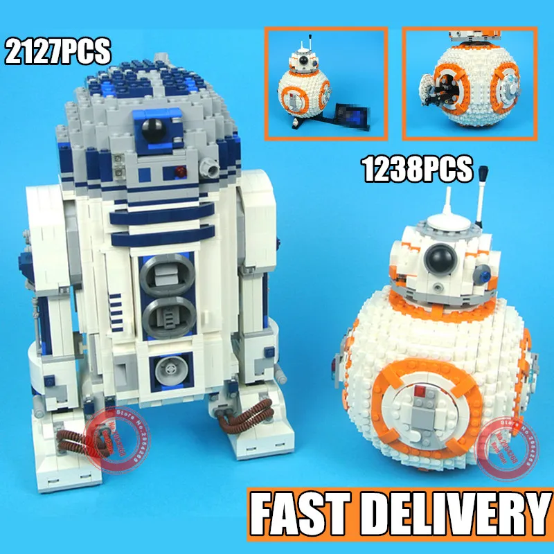 Новинка, Звездные войны, Bb8 R2d2, технический робот, подходит для звездных войн 10225 75187, фигурки, модель, строительный блок, кирпичи для мальчиков, Подарочная игрушка для детей