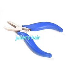 1 шт. Rustproof синие плоскогубцы для кератиновых скрепленных наконечников Micro Ring для наращивания волос с зубами и 3 отверстиями многофункциональные плоскогубцы