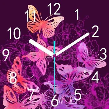 

Full Round Diamond 5D DIY Diamond Painting Embroidery Cross-stitch Butterflies Clock Rhinestone Mosaic Painting Crafts Decor