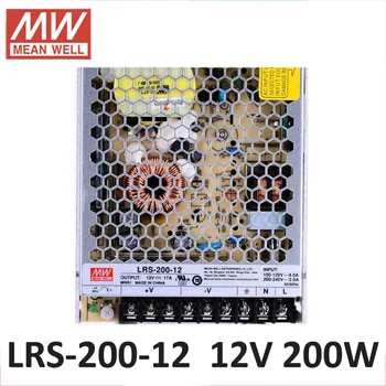 

MEAN WELL LRS-200-12 UL power supply 200W 12V AC to DC single output 17A 12V 200W Switching Power Supply Driver for LED Strip