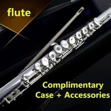 Western Concert 16 Closed Holes C Key Flute E Get FREE Case And Accessories Flauta Video Evaluation Wind Instruments