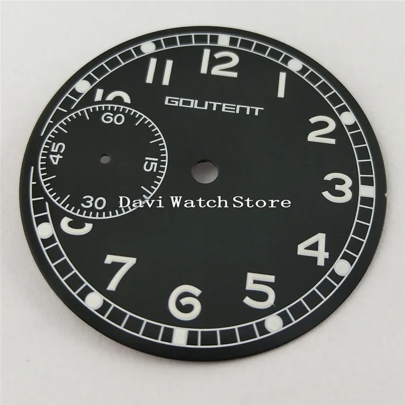 36,8 мм Мужские часы с циферблатом, светящийся циферблат, подходит для ETA 6497 Чайка ST36 механизм A794