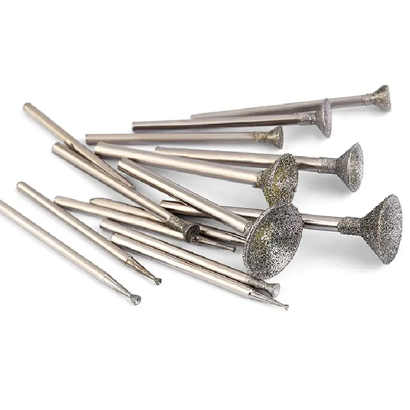 30pcs Q Hollow Needle Bead Carving Diamond Grinding Head Jade Carving