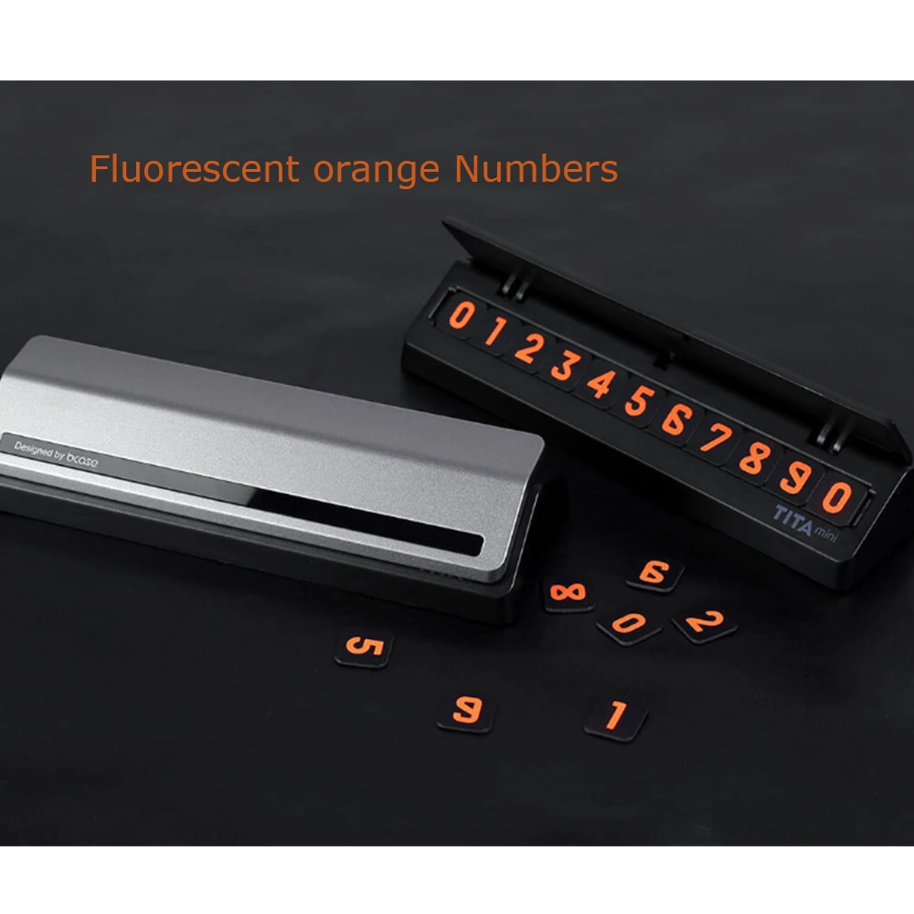  Original Xiaomi mijia Bcase TITA Flip Type Car Temperary Parking Phone Number Card Plate Mini Car D - 32962173290