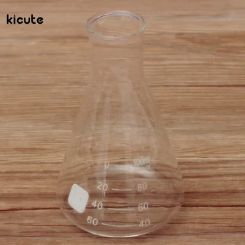 

100ml Transparent Conical Flask Glass Scientific Glass Erlenmeyer Flask Laboratory School Teaching Supply Durable Lab Glassware