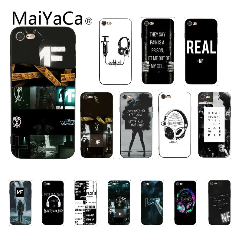 Мягкий силиконовый чехол Maiyaca Nate Feuerstein NF для iPhone 5 5Sx 6 7 7plus 8 8Plus X XS MAX XR 10 | Мобильные