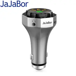 Jajabor Bluetooth автомобильный набор, Handsfree fm-передатчик модулятор с разъемом подачи внешнего сигнала AUX Выход A2DP MP3 плеер Поддержка TF-карты/U диск