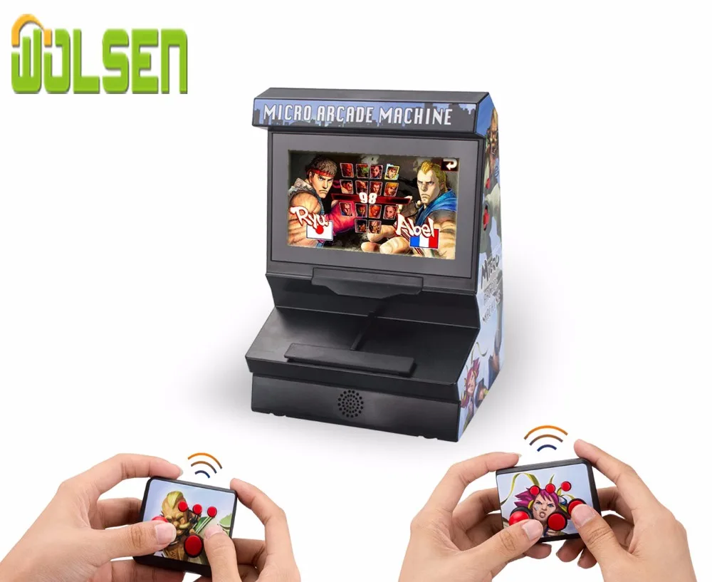 WOLSEN 4.3 Inch Wireless arcade controller Mini Arcade handheld game console 300 games Big Screen video game console for gift