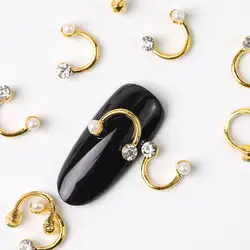10 штук 3d-украшения для ногтей металлические блестки Стразы для ногтей Подвески бриллианты для маникюра Декор