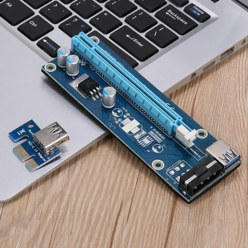 60 см PCI-E 1x до 16x Майнинг машина расширитель Riser адаптер с USB 3,0 кабель 15Pin до 4Pin IDE Molex разъем питания кабель для BTC