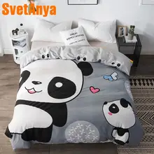 Svetanya 1pc Duvet Cover with Zipper 100% Cotton Quilt or Comforter or Blanket Case Kids Cartoon Panda Printed Svetanya 1pc Duvet Cover with Zipper 100% Cotton Quilt or Comforter or Blanket Case Kids Cartoon Panda Printed