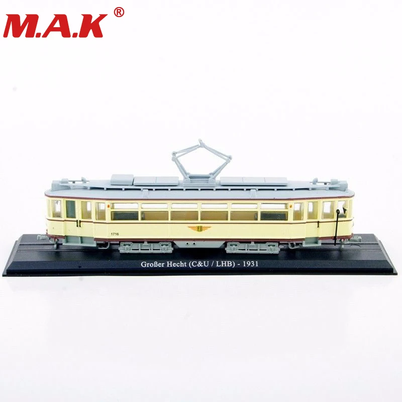 Литья под давлением модель трамвая игрушки 1/87 масштаб Новый grober hecht 1931 желтый