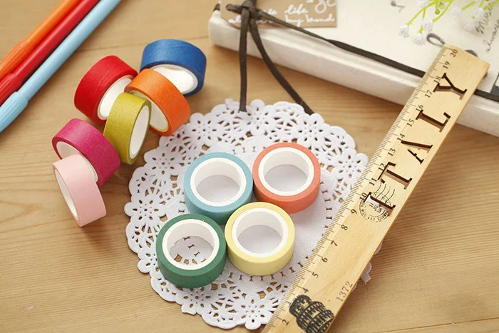 10 шт. комплект корейские милые ярких цветов ленты Рукой Слезу DIY цвет и бумажная лента можете написать 10 видов цветов