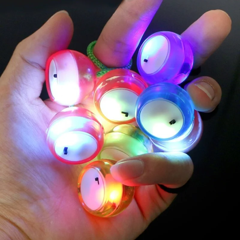 1pc 2 Balls Funny Fingers Decompression Toys for Kids Yoyo Led Lights Colorful Fingers Ball Birthday Halloween Christmas Gifts