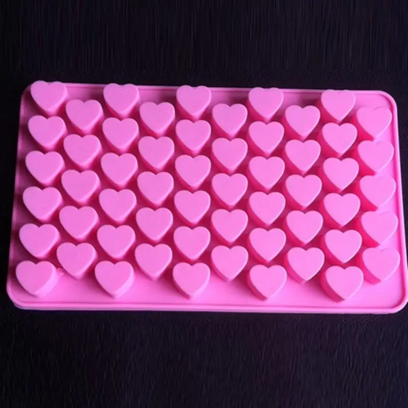 

2019 New Arrival DIY silicone mold chocolate heart 55 lattices mold cookie tray mold candy