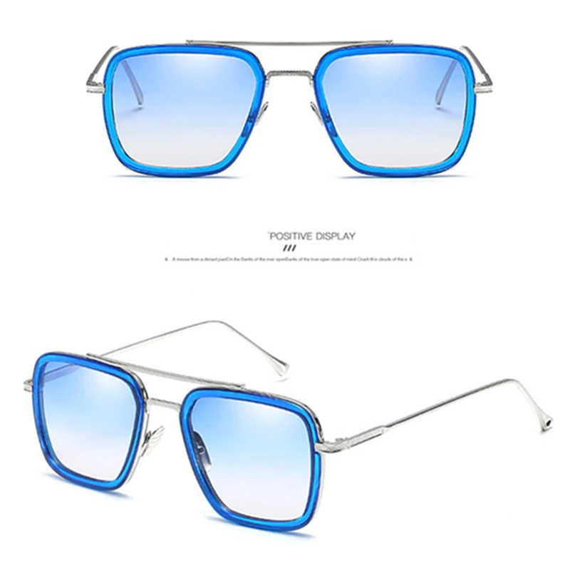 Oculos Masculino Gafas de Male Iron Man 3 Sunglasses Tony Stark Matsuda Sunglasses Men Retro Vintage Eyewear Square Sun Glasses