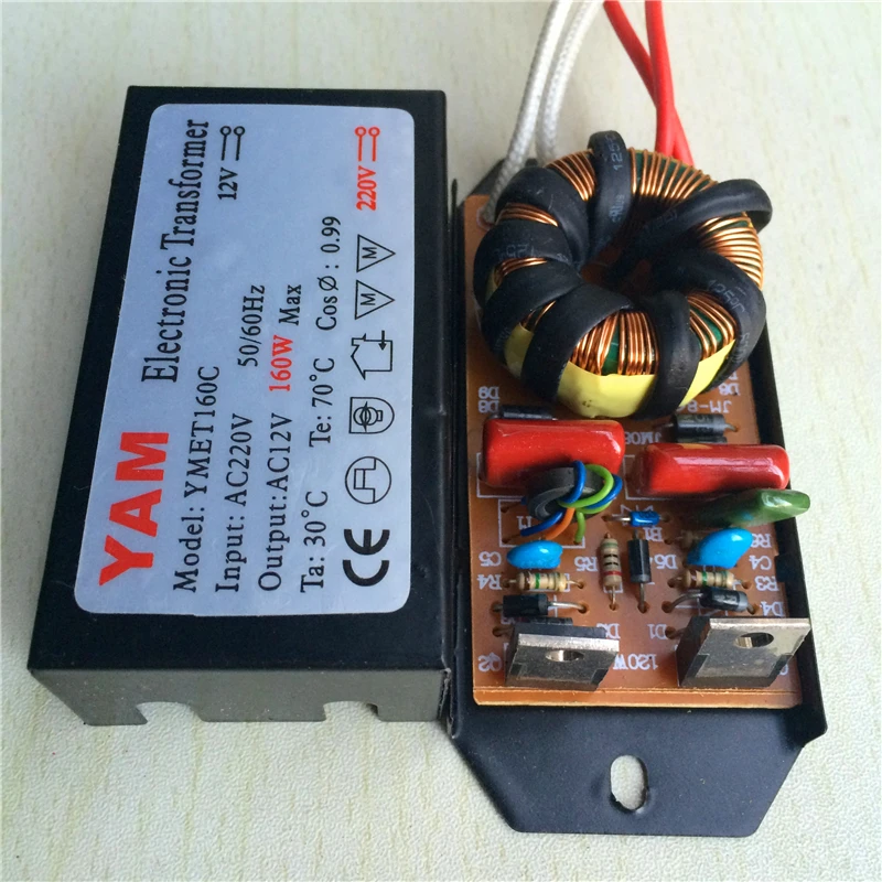 Ям 160 W AC220V к AC12V электронный трансформатор для G4 кварцевые лампа галогеновая