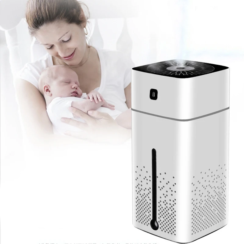 

1000Ml Air Humidifier Ultrasonic Usb Diffuser Aroma Essential Oil Led Night Light Mist Purifier Humidifier White