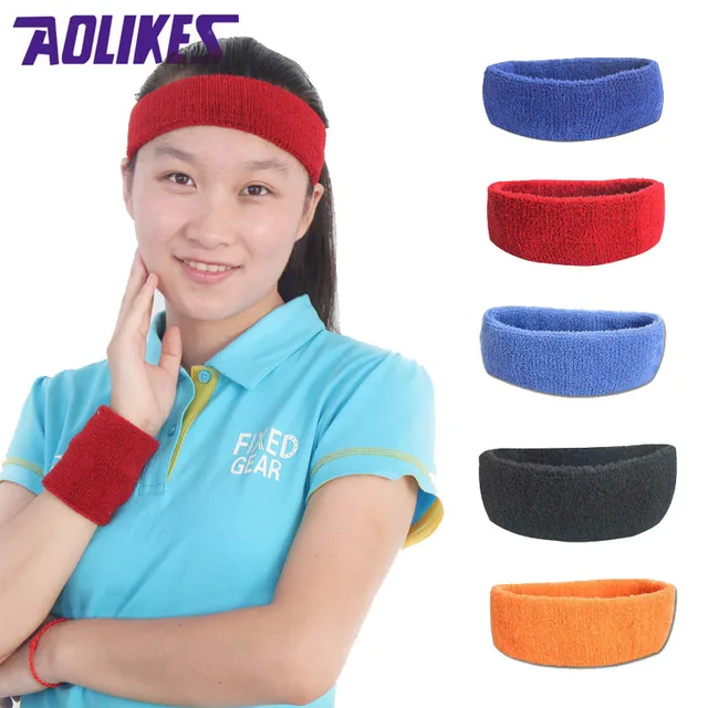 Cotton Men Women Running Headband Sports Head Sweat Bands Badminton Tennis Headband Sweatband Yoga Hair Bands Volleyball Gym 4