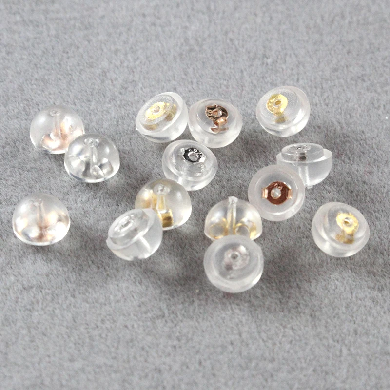 10 шт. серебряные/розовые Золотые/золотые серьги 5 мм|sterling silver ear nuts|ear nutjewelry findings |