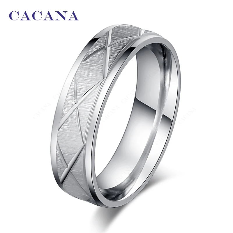 CACANA Stainless Steel Rings For Women X Sign Personalized Fashion Jewelry Wholesale NO.R34