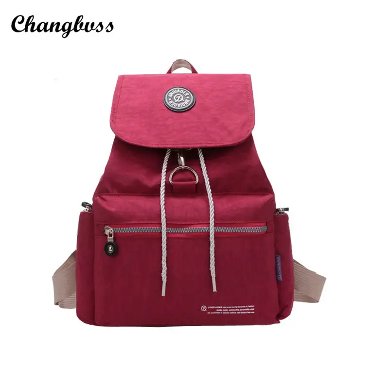 Brand Teenager Girl Shoulder School Bag Waterproof Nylon Travel Backpack Preppy Style Women Drawstring Backpack mochila