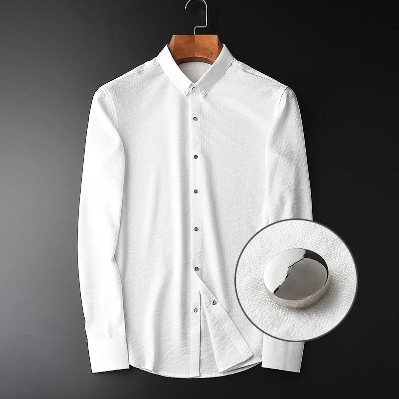 luxury white dress shirt