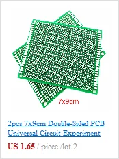 5 шт. 6x8 см односторонняя PCB универсальная печатная плата эксперимента FR-4 пластина из стекловолокна DIY Прототип матрица зеленое масло