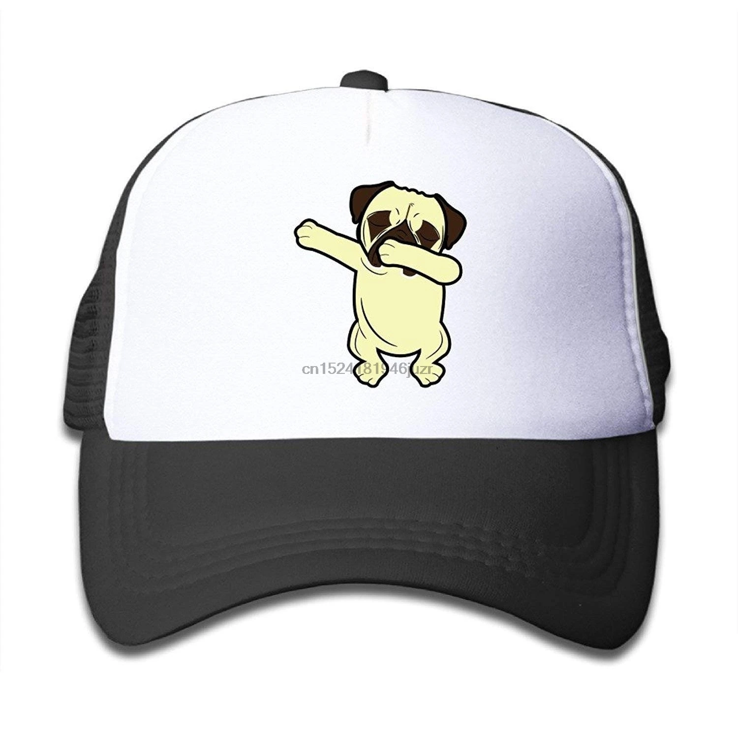 

Waldeal Funny Dabbing Pug Cute Dabbing Dog Kids Mesh Hat Adjustable Baseball Cap