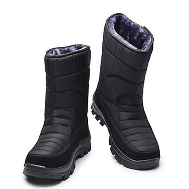 Dicken schnee stiefel Hohe Männer Große männer outdoor herren stiefel baumwolle gepolsterte schuhe schnee ski stiefel size40-44 M247