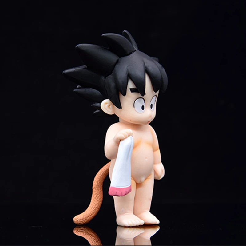 10cm Anime Dragon Ball Z Childhood Goku Decorative Doll Action Figure PVC Collection Model toys for children Boy Birthday Gift