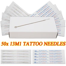 50 шт иглы татуировки 13M1 одноразовые предварительно сделанные стерилизованные иглы татуировки Одноразовые Иглы для тату Расходные материалы для татуировочной машинки