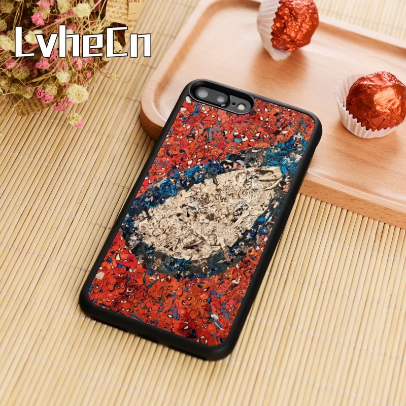 LvheCn Spiderman Spider Man Logo Marvel Phone Case Cover For iPhone 5 6s 7 8 plus 11 pro X XR XS max Samsung S7 edge S8 S9 S10 |