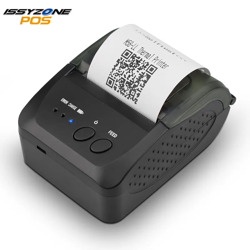 IssyzonePOS طابعة حرارية مزوّدة بخاصية البلوتوث 58 مللي متر المحمولة الباركود استلام طابعة POS محمول الطباعة لالروبوت IOS SDK مجانا