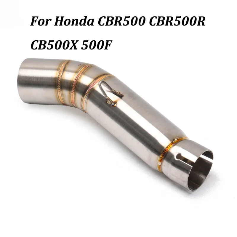 

Motorcycle Exhaust Muffler Modified Connection Middle Link Pipe Stainless Steel Slip on For Honda CBR500 CBR500R CB500X 500F